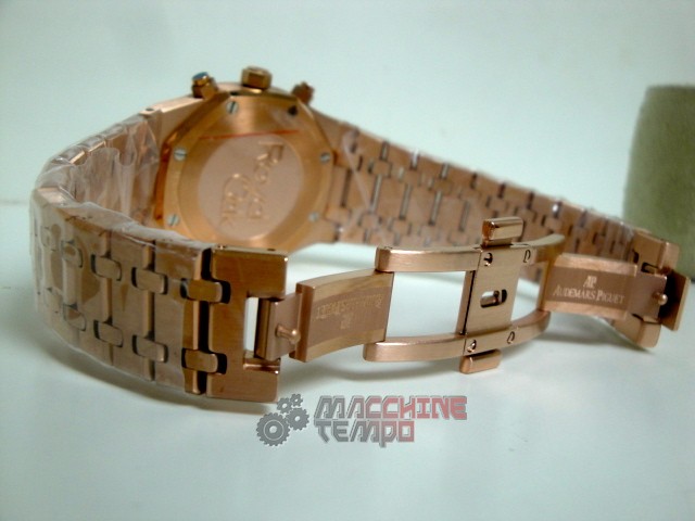 audemars piguet replica chrono offshore leo messi rose gold white dial panda imitazione copia - immagine 8