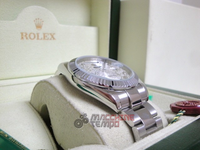 rolex replica daydate ll acciaio argentèè centenario dial orologio replica copia imitazione - immagine 7