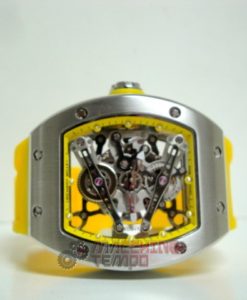 richard mille replica skeletron RM038 bubba watson yellow strip
