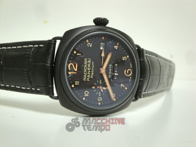 Panerai replica radiomir 10 days platinum cinturino pelle imitazione copia