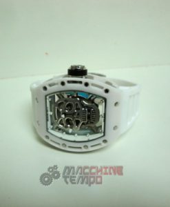 Alternative view of richard mille replica skull nano skeletron RM052 white edition strip rubber-b