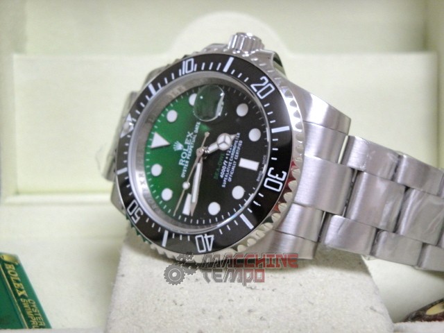 rolex replica seadweller new basilea gradient green dial orologio replica copia lusso imitazione - immagine 10