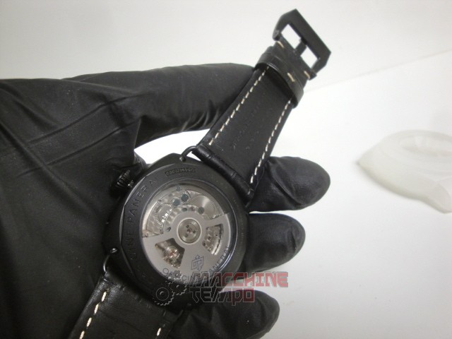 Panerai replica radiomir 8 days pro-hunter pvd cinturino pelle imitazione copia - immagine 4