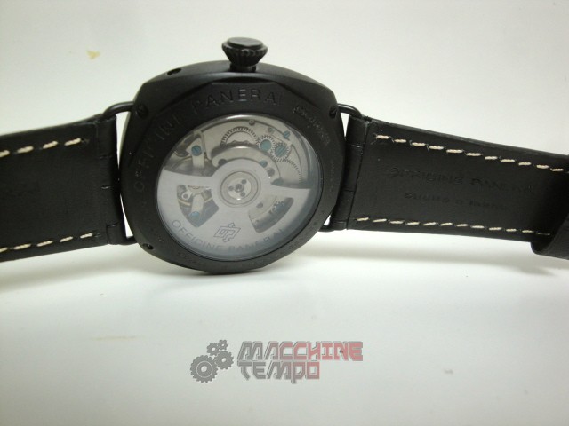 Panerai replica radiomir 8 days pro-hunter pvd cinturino pelle imitazione copia - immagine 5