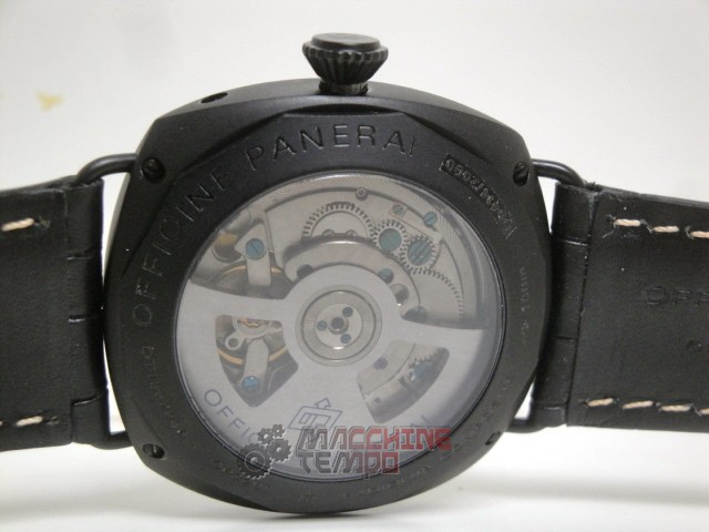 Panerai replica radiomir 8 days pro-hunter pvd cinturino pelle imitazione copia - immagine 6