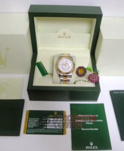 rolex replica sky-dweller new basilea acciaio oro white dial oyster strip