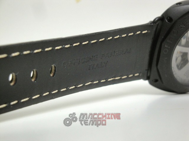 Panerai replica radiomir 8 days pro-hunter pvd cinturino pelle imitazione copia - immagine 9