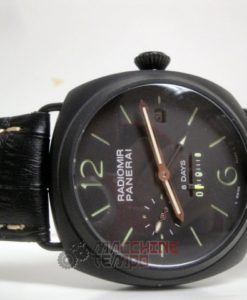 Panerai replica radiomir 8 days pro-hunter pvd cinturino pelle imitazione copia