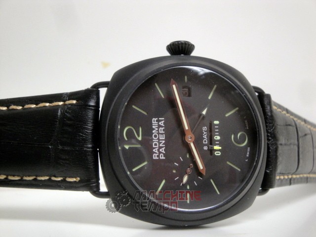 Panerai replica radiomir 8 days pro-hunter pvd cinturino pelle imitazione copia