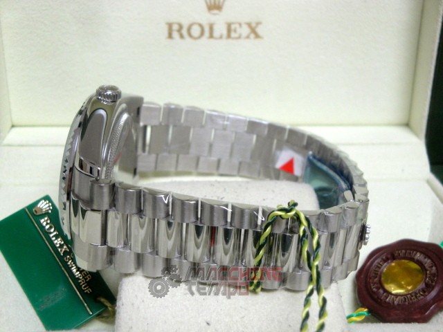 rolex replica daydate ll acciaio blue dial president orologio replica copia imitazione - immagine 8