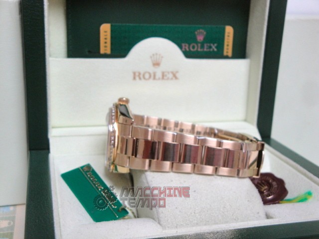 rolex replica daydate ll SARU oro giallo diamond bezel orologio replica copia imitazione - immagine 10