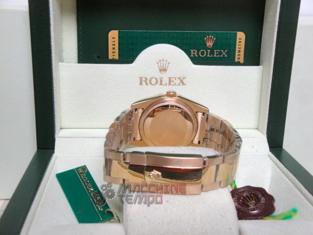 rolex replica daydate ll SARU oro giallo diamond bezel orologio replica copia imitazione - immagine 11