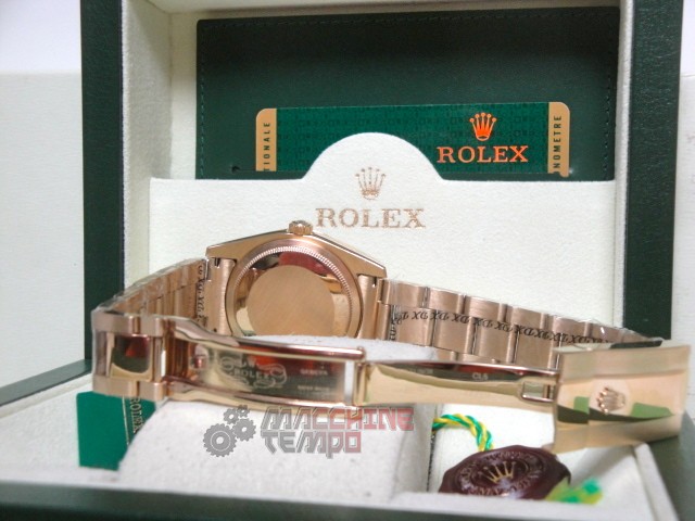 rolex replica daydate ll SARU oro giallo diamond bezel orologio replica copia imitazione - immagine 14