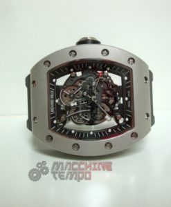 Alternative view of richard mille replica skeletron RM038 bubba watson tourbillon titanium strip rubber-b
