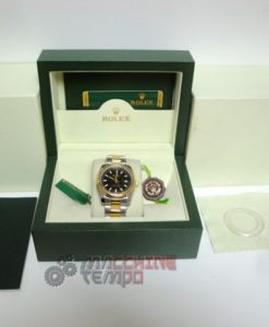 Alternative view of rolex replica datejust acciaio oro oyster black barrette orologio imitazione