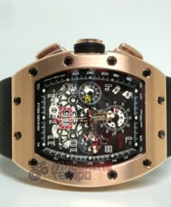 richard mille replica skeletron RM011 Felipe Massa rose gold strip rubber-b