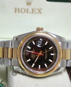rolex replica datejust acciaio oro oyster black barrette orologio imitazione