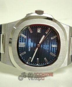 patek philippe replica nautilus bue dial skeletron acciaio strip leather orologio imitazione