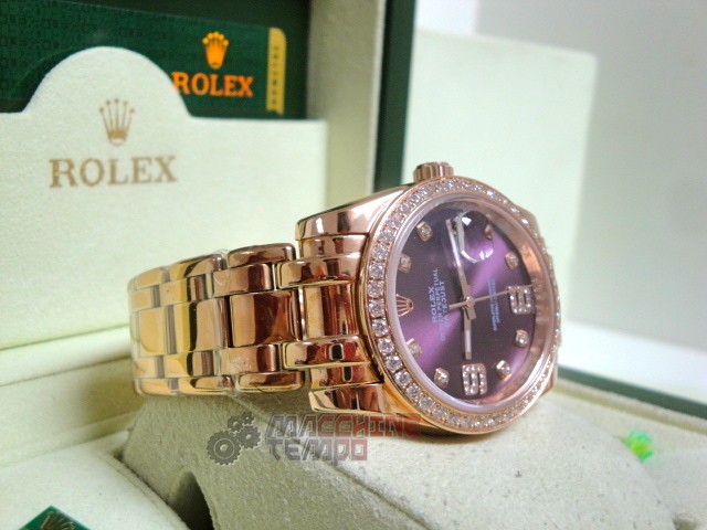 rolex replica pearlmaster rose gold red grape orologio imitazione - immagine 8
