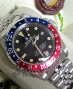 rolex replica vintage GMT master II 1675 rosso blue jubilèè plexi glass