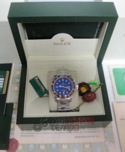 Alternative view of rolex replica yacht master I basilea platinum blue dial SARU edition orologio replica