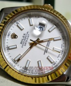 Alternative view of rolex replica datejust acciaio oro giallo white dial jubilèè orologio imitazione