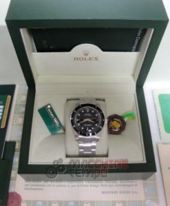 Alternative view of rolex replica vintage milgauss black dial plexi glass