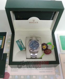 Alternative view of rolex replica oyster perpetual acciaio blu arabic dial orologio imitazione