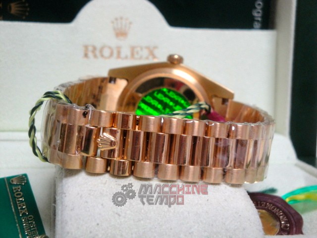 rolex replica daydate ll oro giallo gold dial diamond orologio replica copia imitazione - immagine 8