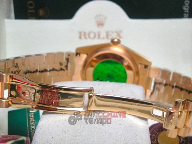 rolex replica daydate ll oro giallo gold dial diamond orologio replica copia imitazione - immagine 9
