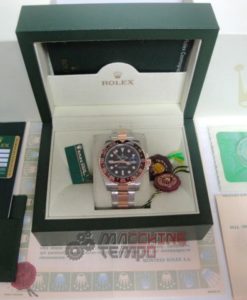 Alternative view of rolex replica GMT master II acciaio rose gold 126711CHNR ceramichon bezel