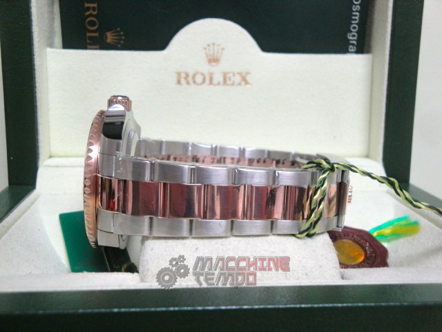 rolex replica GMT master II acciaio rose gold 126711CHNR ceramichon bezel - immagine 11