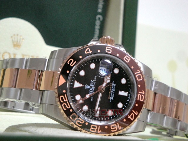 rolex replica GMT master II acciaio rose gold 126711CHNR ceramichon bezel