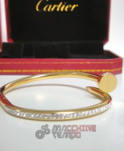 Cartier replica gioielli bracciale juste un clou yellow gold pavè diamond