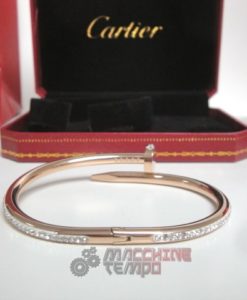 Cartier replica gioielli bracciale juste un clou rose gold pavè diamond