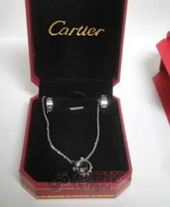 Cartier replica gioielli collier completo di orecchini love white gold
