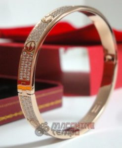 Cartier replica gioielli bracciale love everose pavè diamond