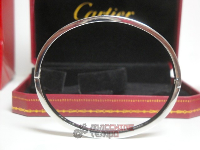 Cartier replica gioielli bracciale love white gold pavè diamond - immagine 10