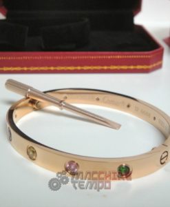 Cartier replica gioielli bracciale love rose gold 10 diamanti