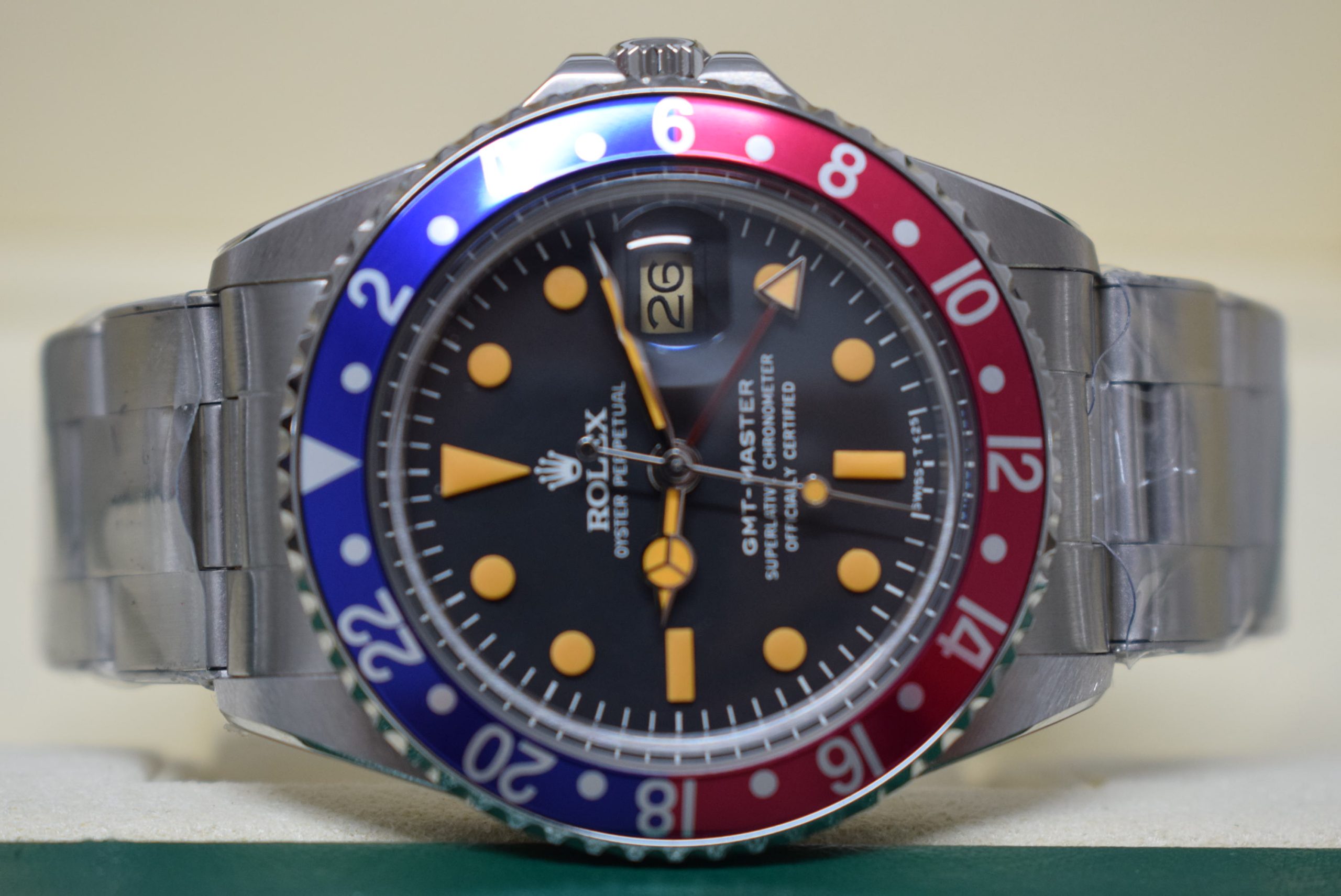 Rolex replica vintage GMT master II 1675 pepsi oyster - immagine 7