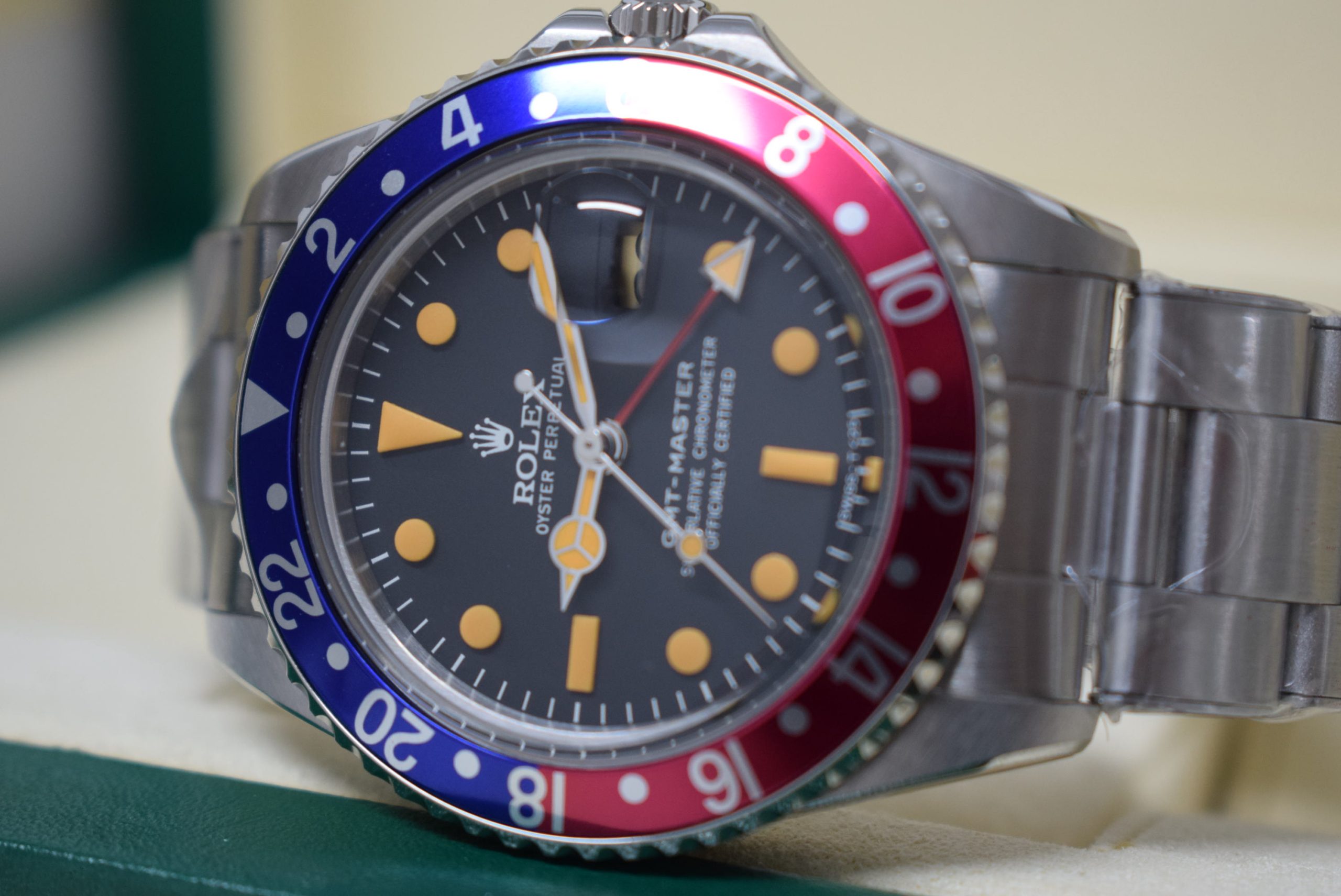 Rolex replica vintage GMT master II 1675 pepsi oyster - immagine 8