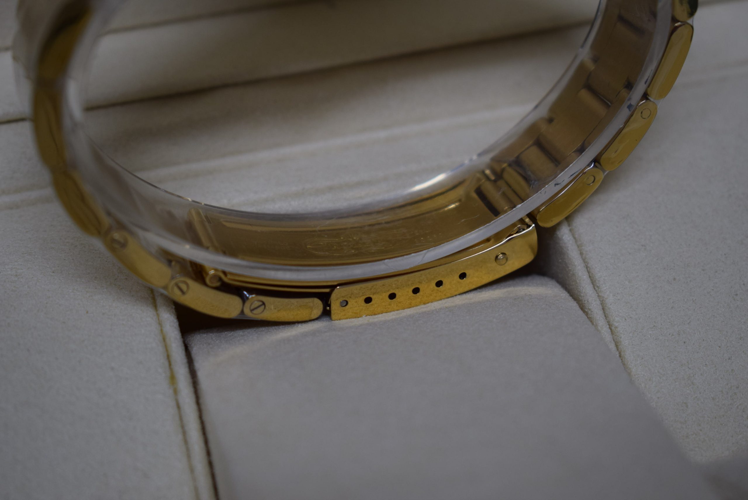 Rolex replica vintage daytona paul newman 6245 yellow gold white dial - immagine 12