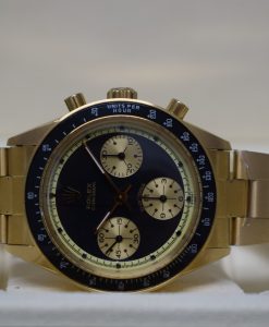 Rolex replica vintage daytona paul newman john player special 6264 yellow gold black dial