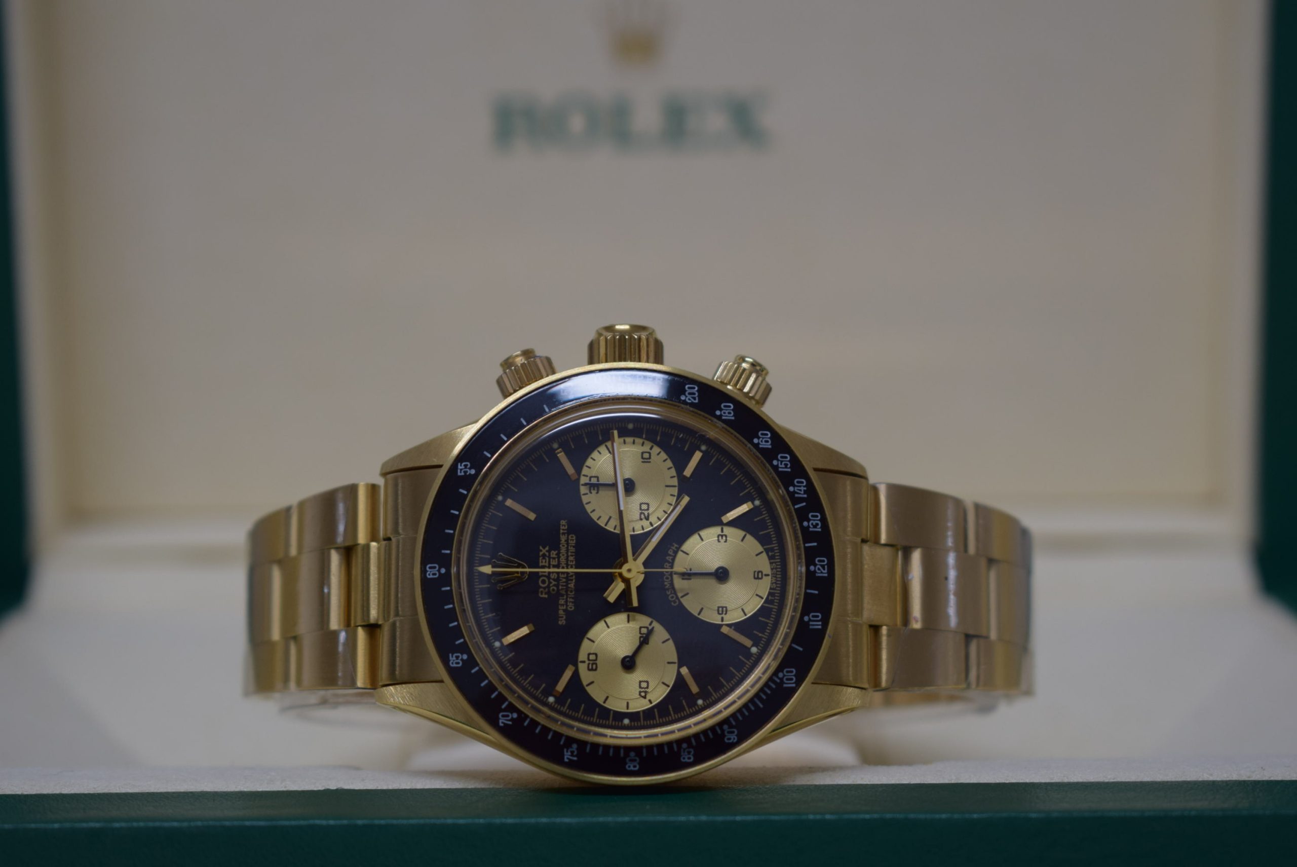 Rolex replica vintage daytona paul newman 6263 yellow gold black dial - immagine 11