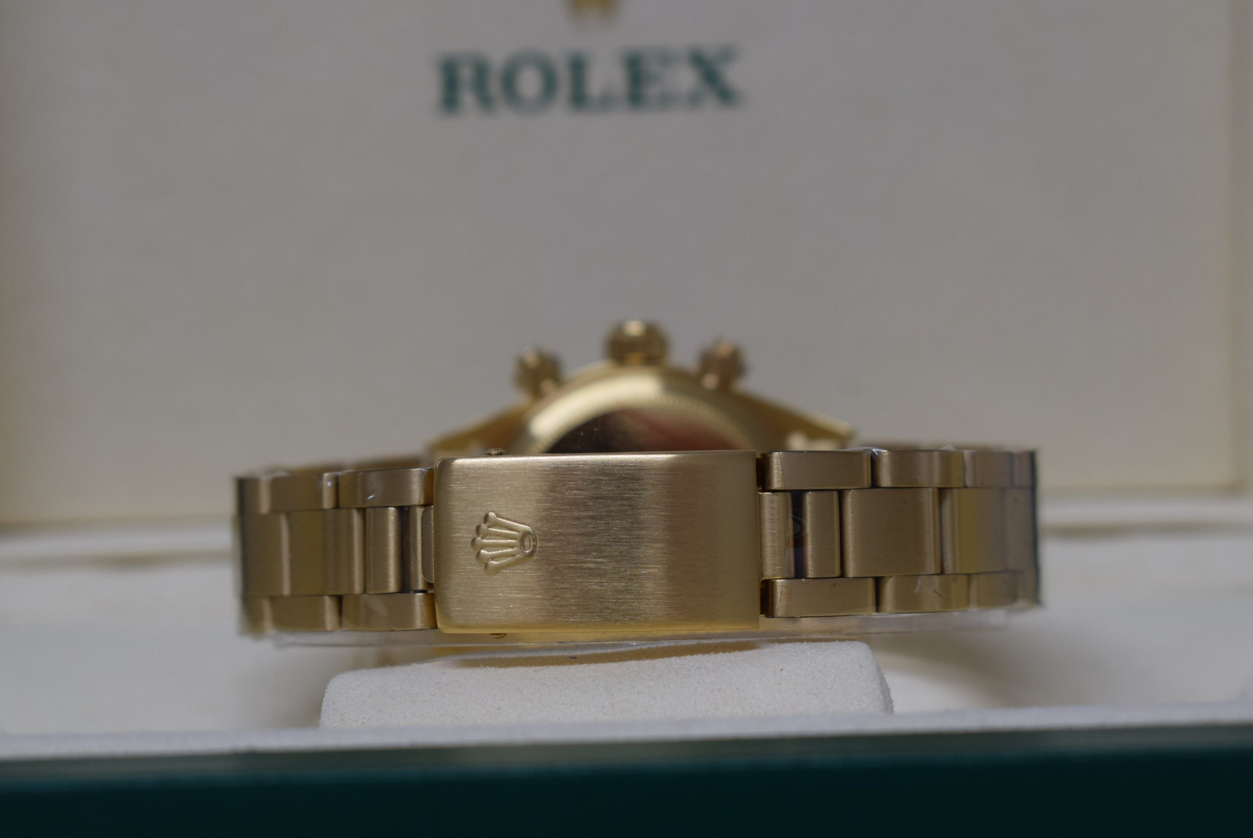 Rolex replica vintage daytona paul newman 6263 yellow gold black dial - immagine 7