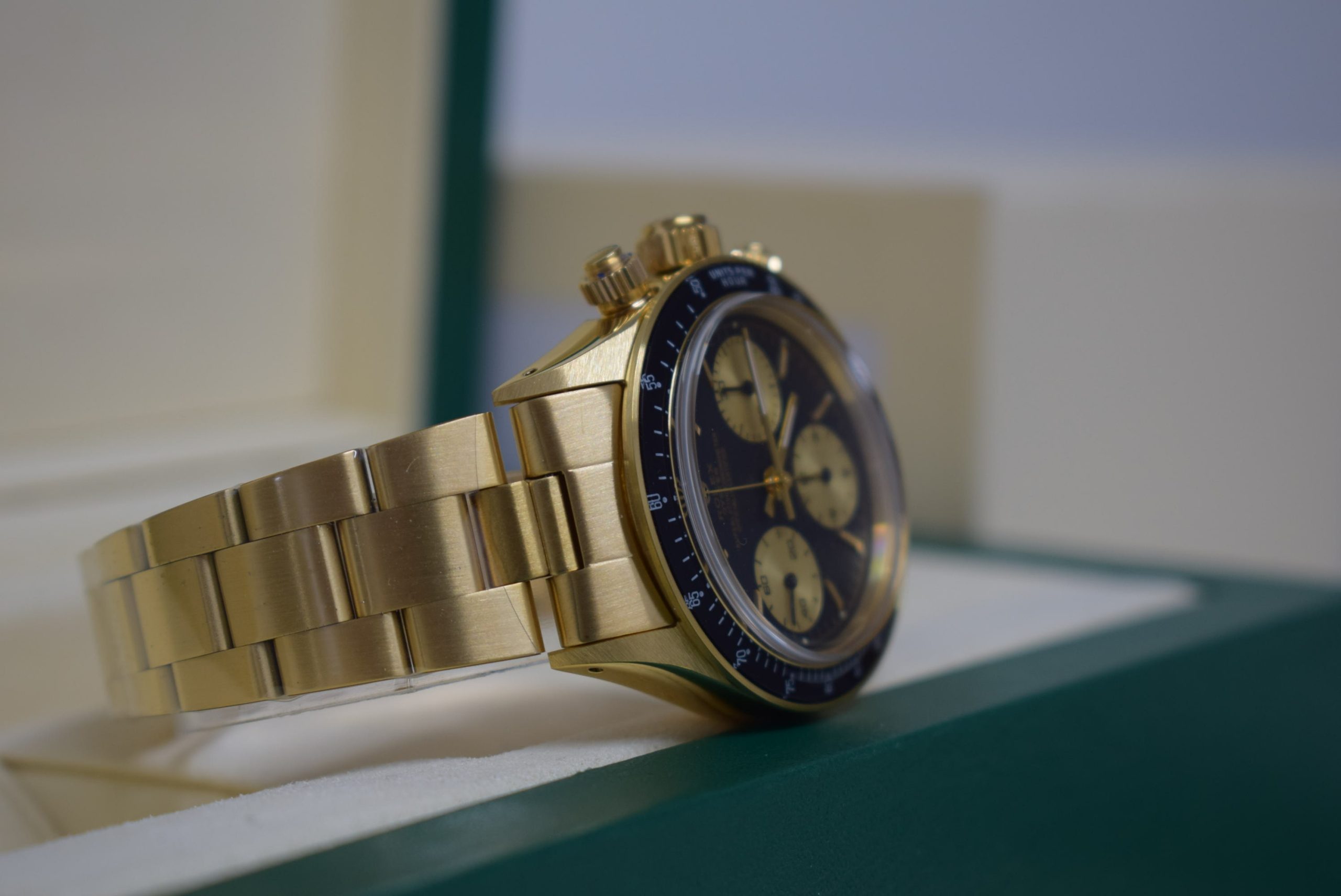 Rolex replica vintage daytona paul newman 6263 yellow gold black dial - immagine 10