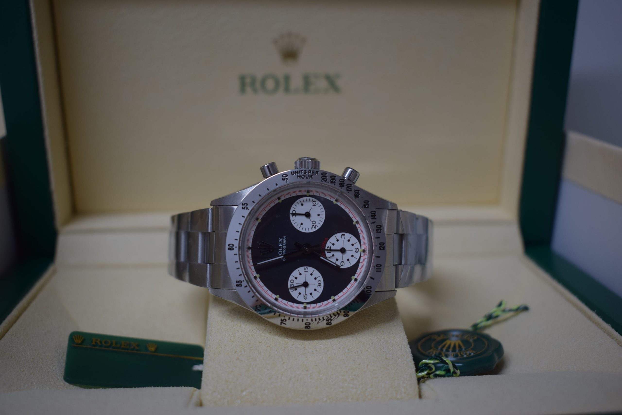 Rolex replica vintage daytona paul newman 6262 black dial musketeer - immagine 2