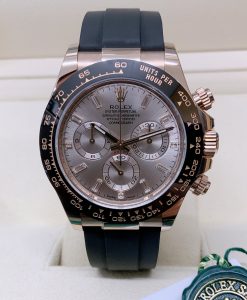 Rolex replica daytona oysterflex 116515LN rose gold baguette