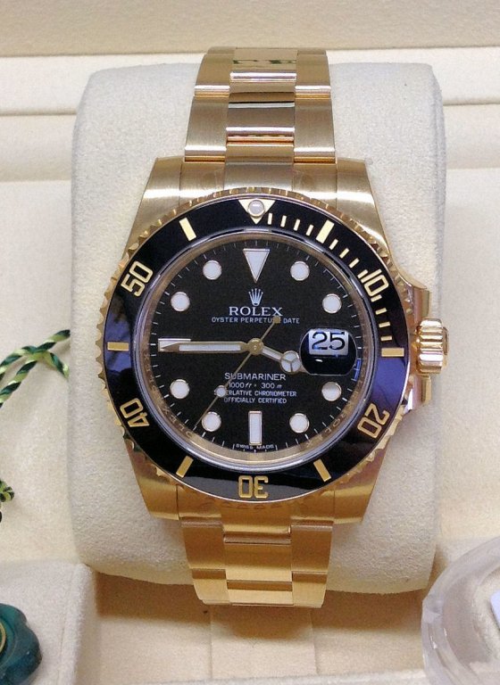 Rolex replica submariner oro giallo 116618LN - immagine 5