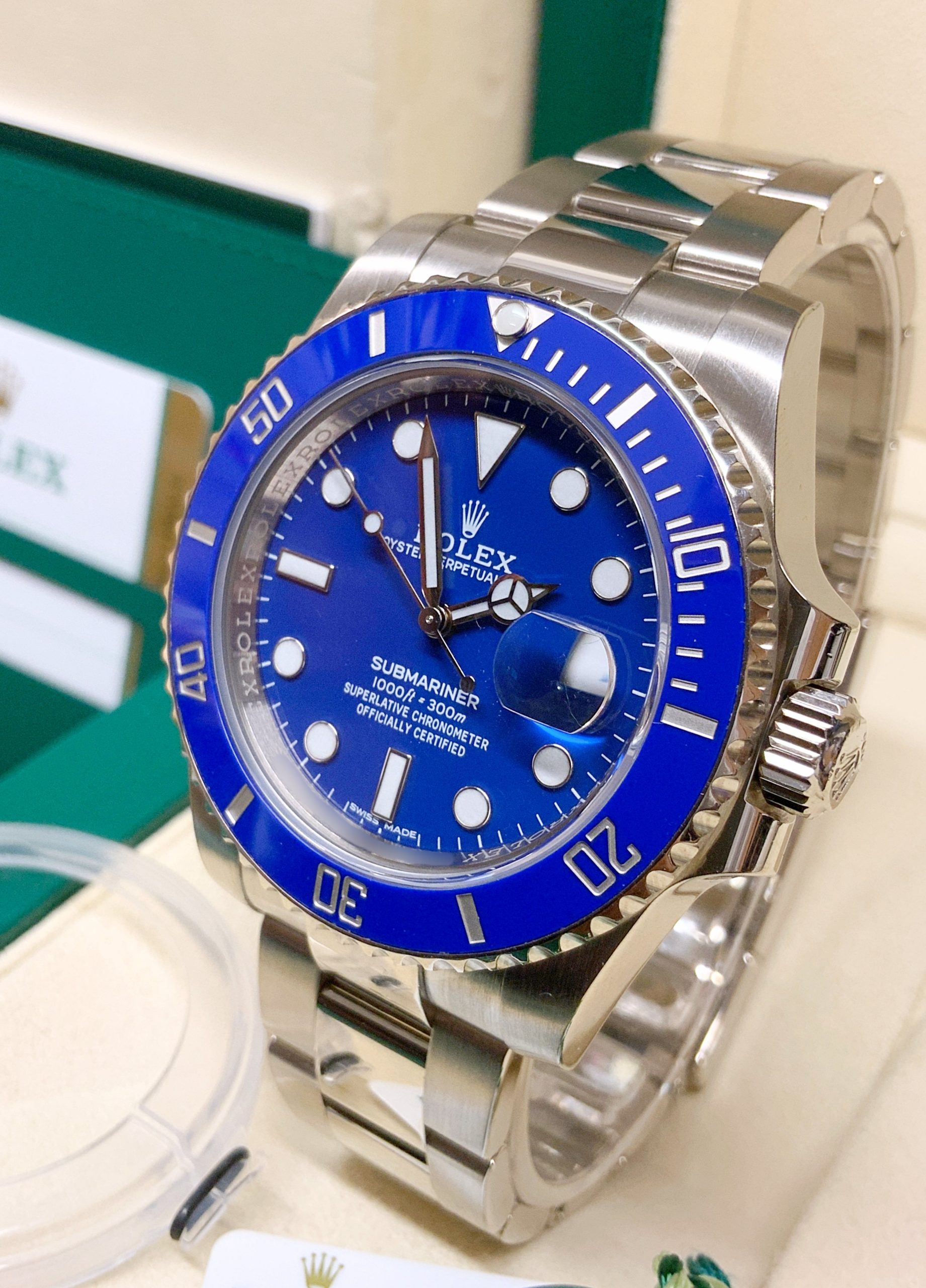 Rolex replica submariner white gold puffo 116619LB - immagine 7
